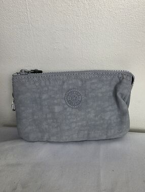 Kipling Small Zipper Pouch  Light Gray